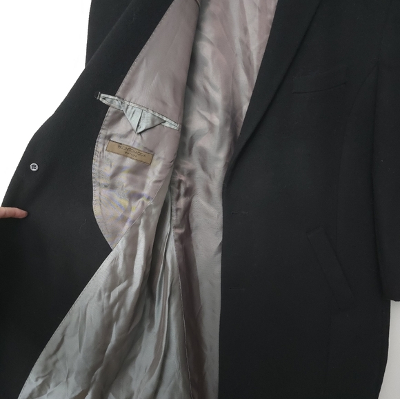 Pronto Moda Europa Wool-Cashmere Blend Overcoat Black - 42R Quiet Luxury - Picture 2 of 11